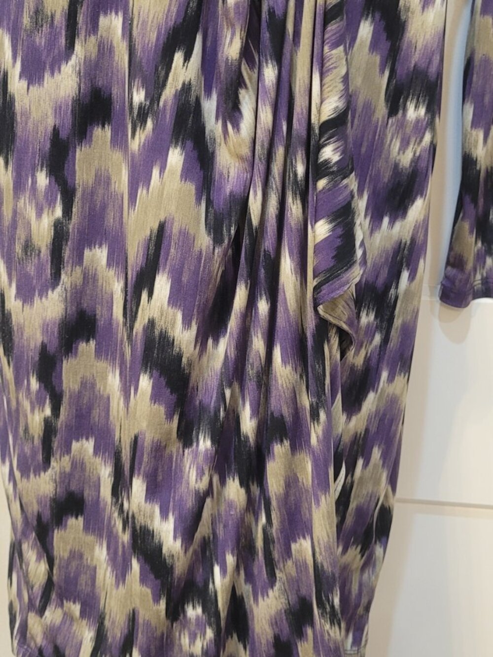 Michal Kors Purple Abstract Patterned Dress , Size L - Picture 4 of 7